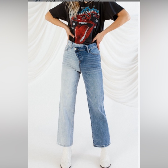 Blank NYC Denim - Blank NYC foldover 2 toned jeans